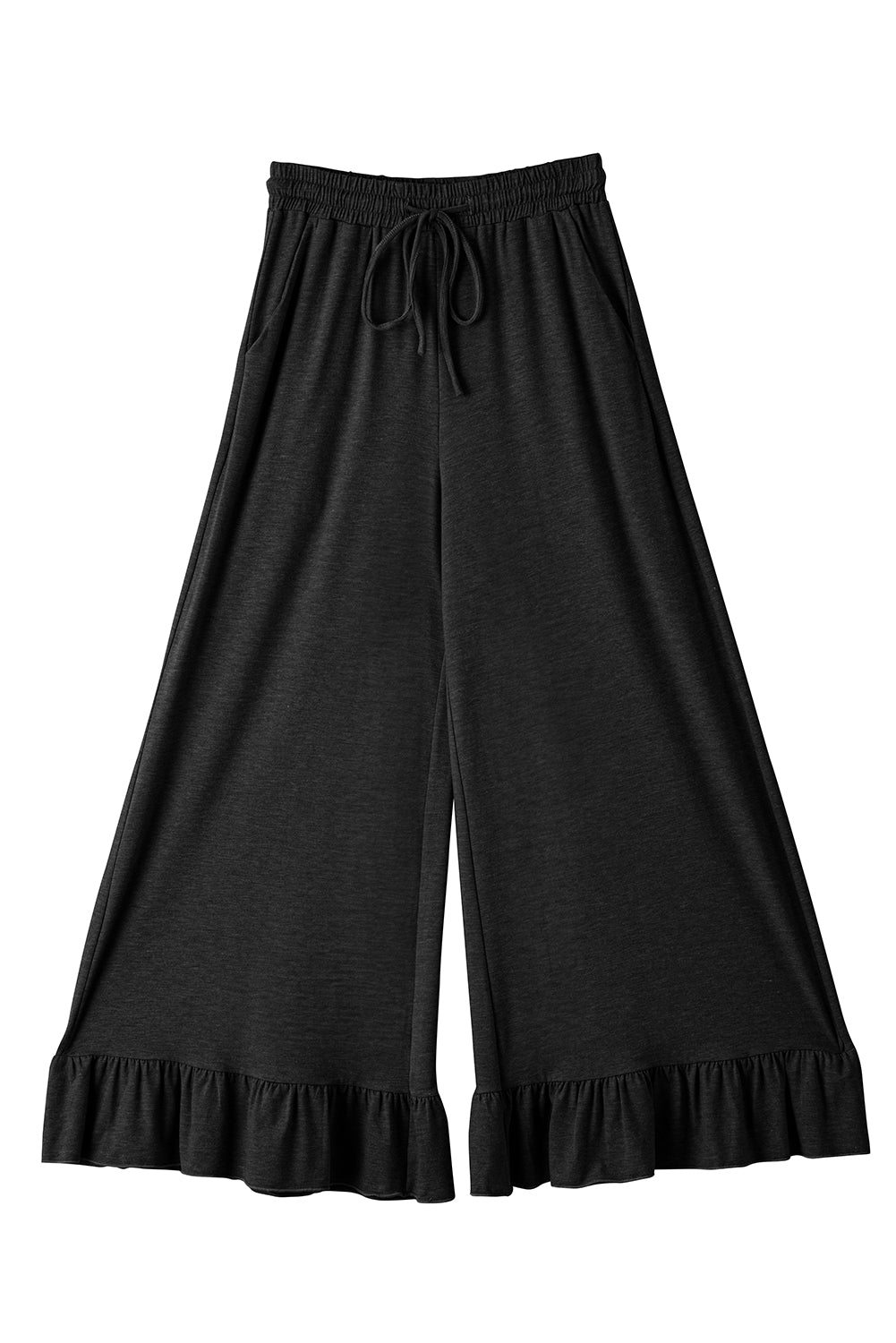 Dune Solid Color Ruffle Hem Wide Leg Pants 5ba059ac89a885f1