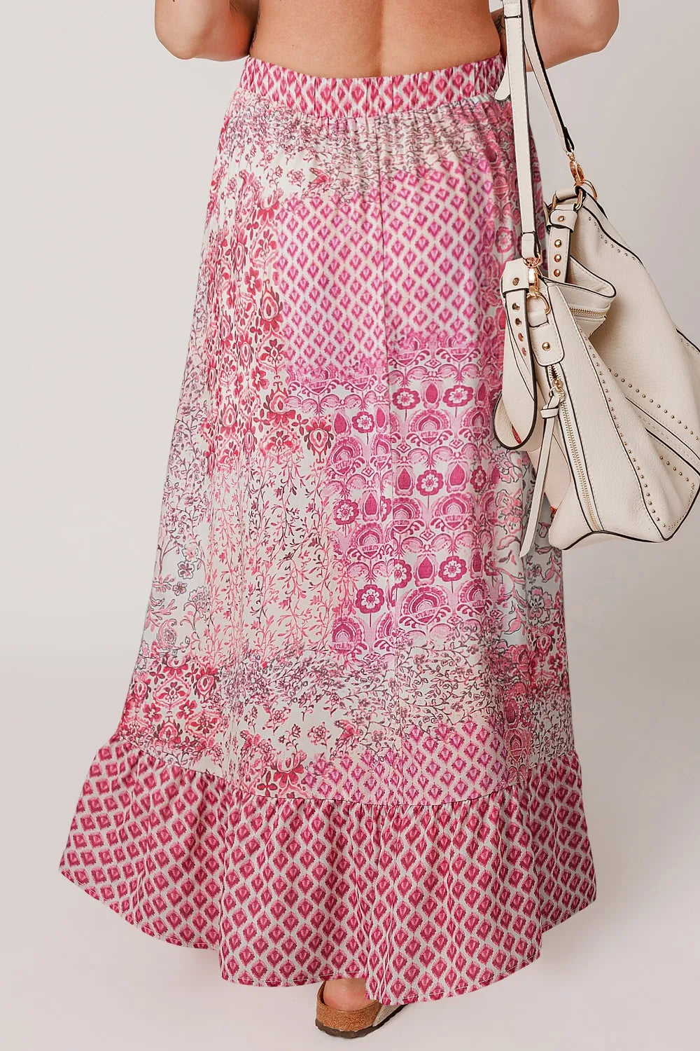 Printed Tassel Drawstring High Waist Maxi Skirt 5bf01c48-12e9-43d4-a511-067bd240016b-Max