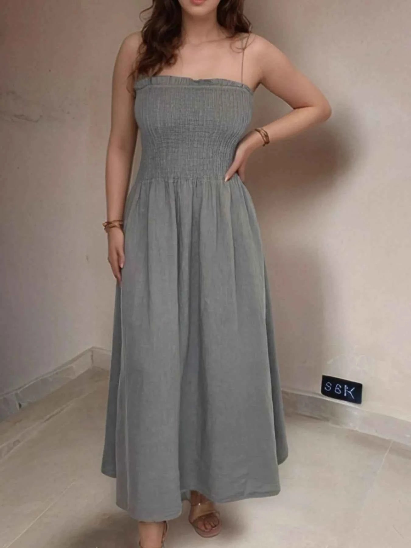 Full Size Smocked Cami Dress and Jacket Set Plus Size 5c290bfb-e52f-43a5-827d-a402fcad4509-Max-Origin