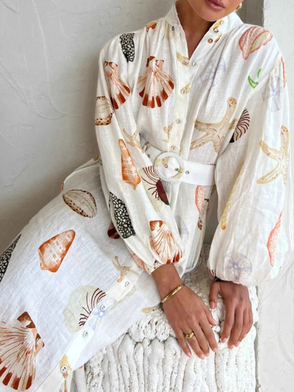 Printed Balloon Sleeve Maxi Shirt Dress 5cabb25f-b857-4995-86ff-69924781d816-Max-Origin