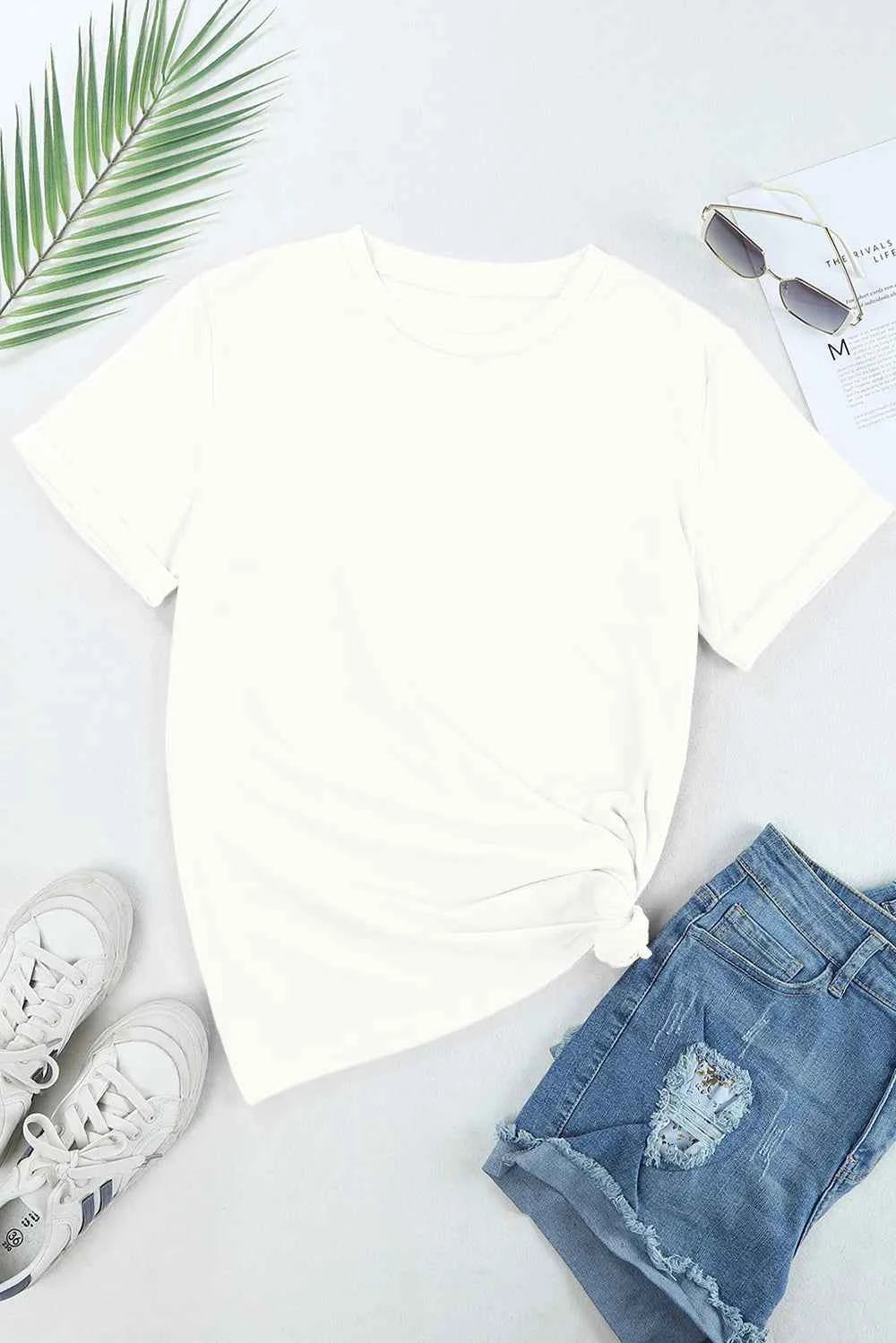 Pumpkin Round Neck Short Sleeve T-Shirt 5cf50477-1625-4a85-af86-03a451060770-Max