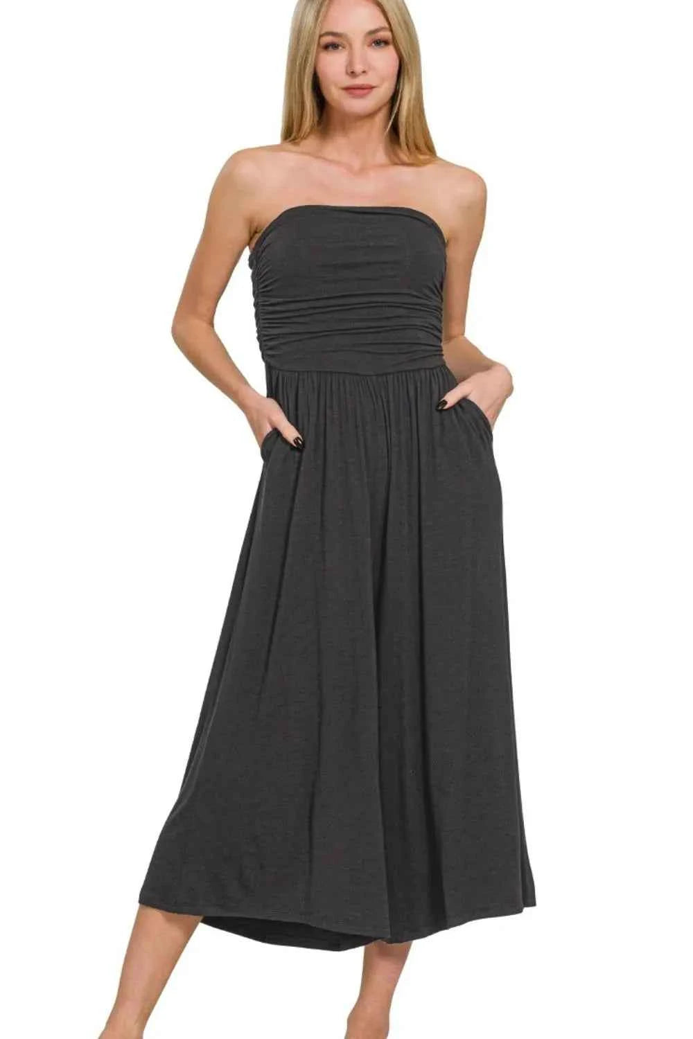 Zenana Double Layered Strapless Tube Top Jumpsuit BLACK 5d607ec6-4e53-4f16-908f-229a5d4aac5e-Max-Origin