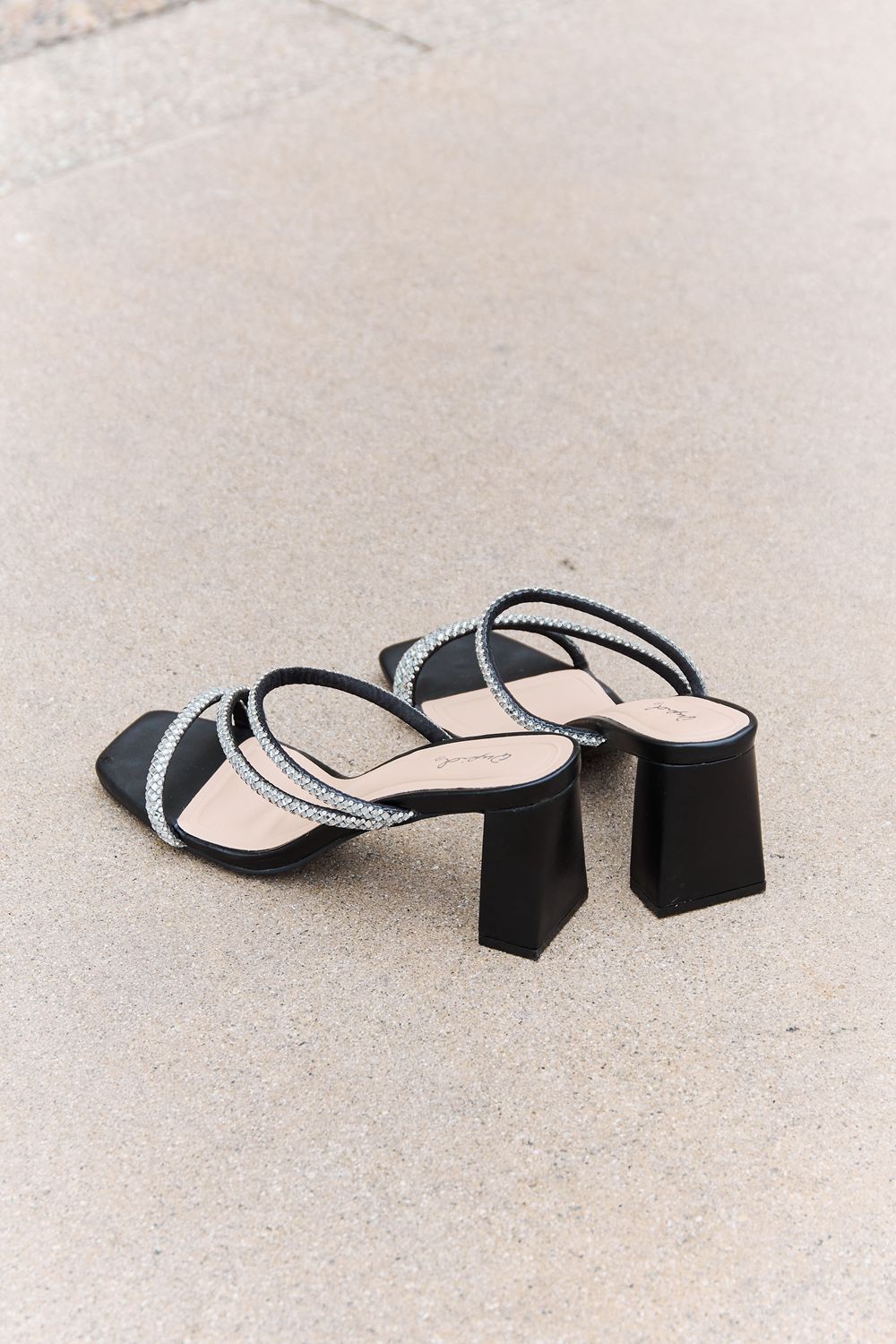 Qupid Level Up Rhinestone Strap Heels 5d7383f9819e4d82a09f2dab3bca65fb-Max