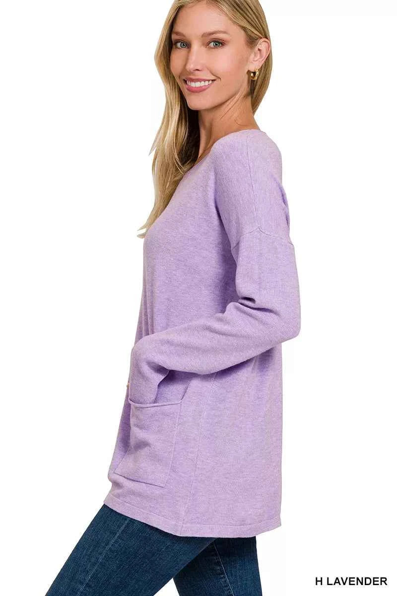 Zenana Viscose Long Sleeve Front Pockets Sweater 5e8516af-7897-4f0c-9ca5-3023d957e918-Max-Origin