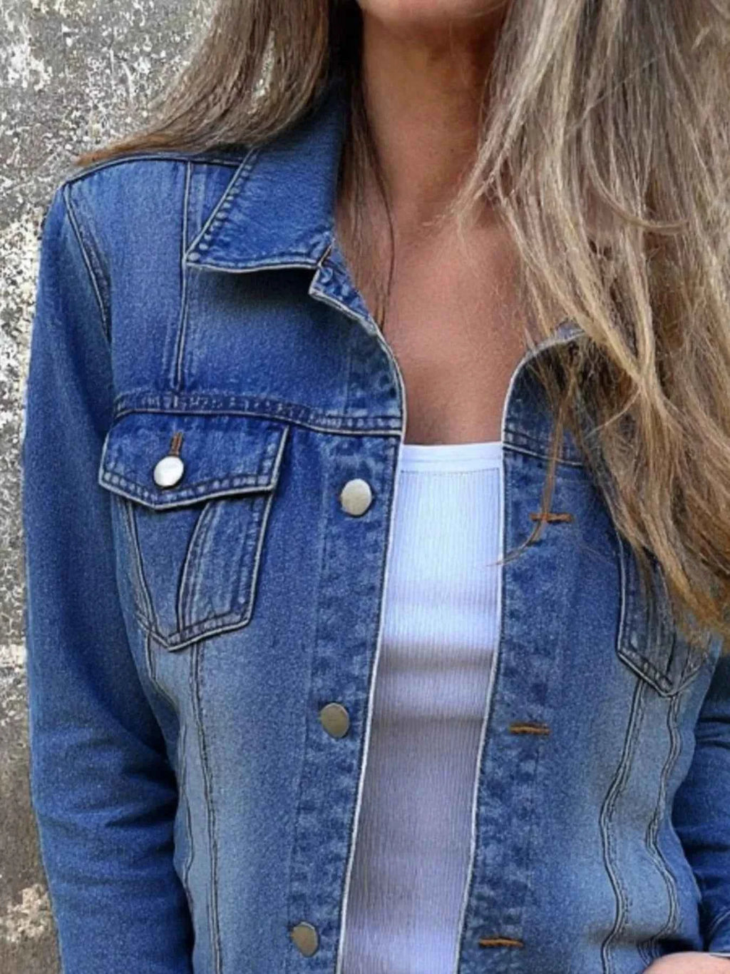 Full Size Button Front Long Sleeve Denim Jacket Plus Size 5eb8fbed-8042-402e-8a6a-eb2cb4b7e29c-Max-Origin