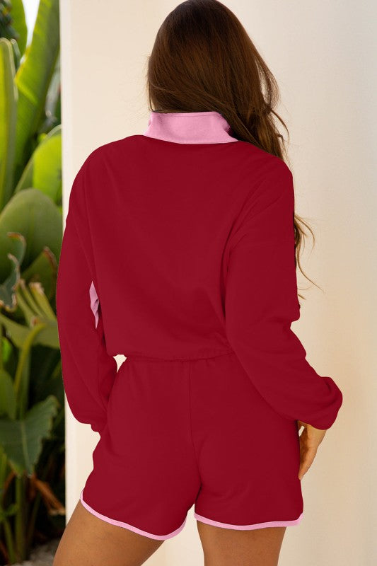 Colorblock Patchwork Pullover and Shorts Set 5ebd5fe4-e33d-4074-a7e8-7e64c2ef3928