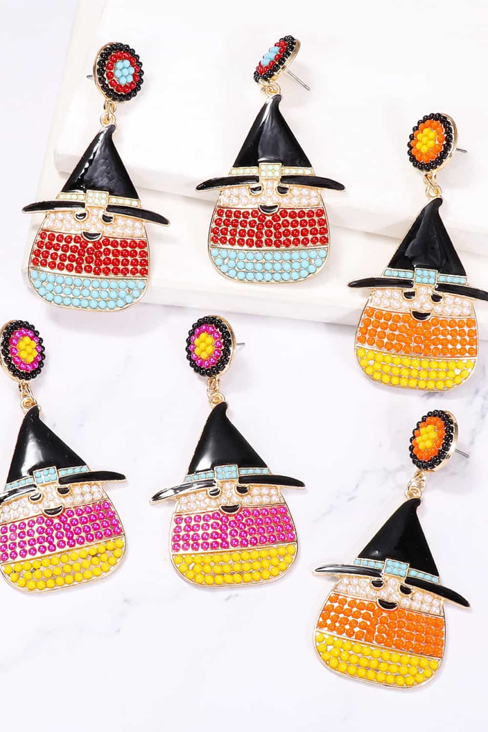 Witch's Hat Shape Synthetic Pearl Dangle Earrings 5f2ee2c9429040d79f917f68a814a5f5-Max