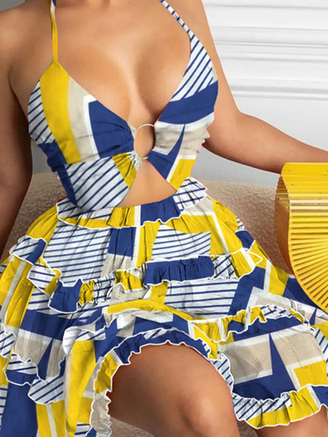 Full Size Cutout Halter Neck Cami Dress Plus Size Yellow 5f8d5c2df2fc499280f2e6cf0b5849f6-Max-Origin