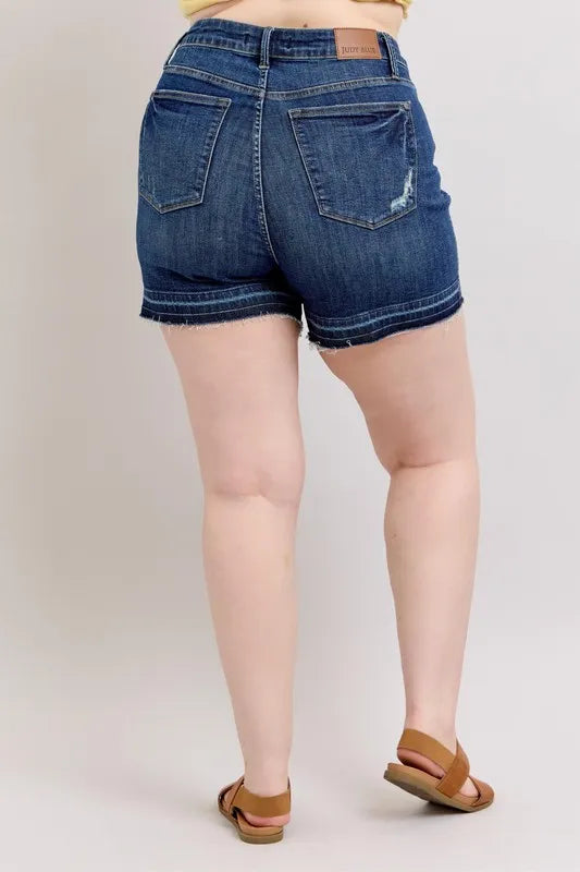 Judy Blue Full Size High Waist Tummy Control Destroy Release Hem Denim Shorts Plus Size 5f8dbbbc-c09a-42ab-b2aa-a3c605f3a7a0-Max-Origin