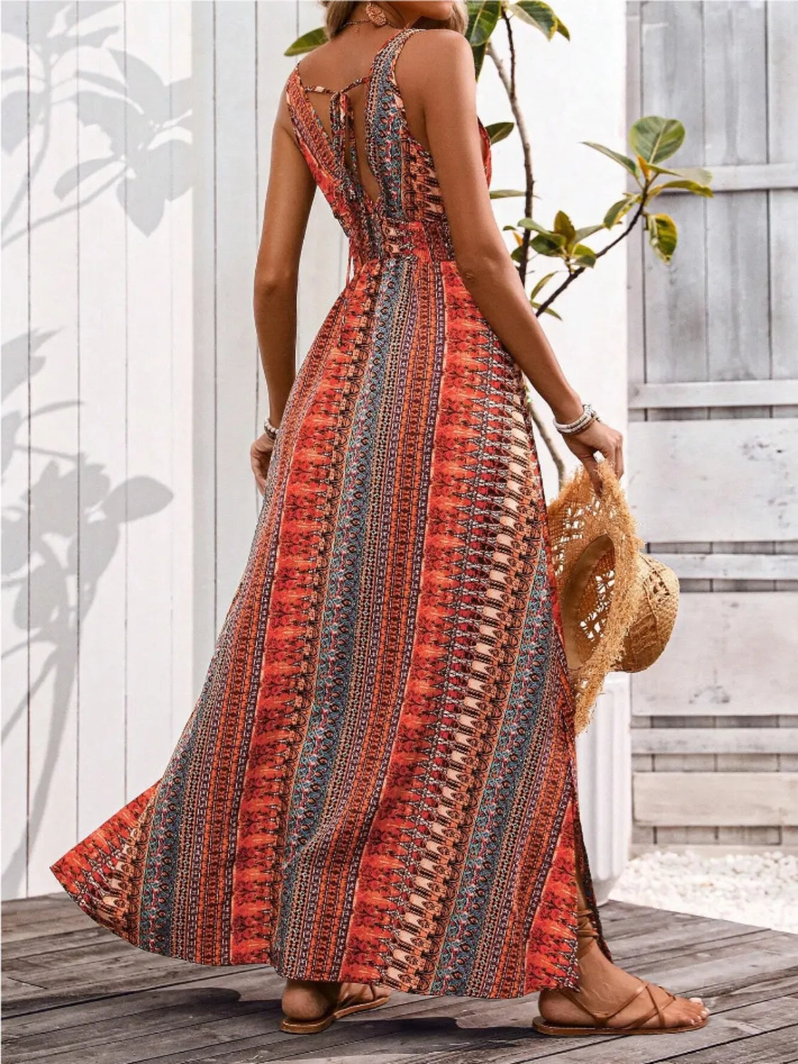 Tied Back Printed Sleeveless Maxi Slit Dress 5fa3db8f-a418-4dda-950a-f6093d6583e0-Max-Origin