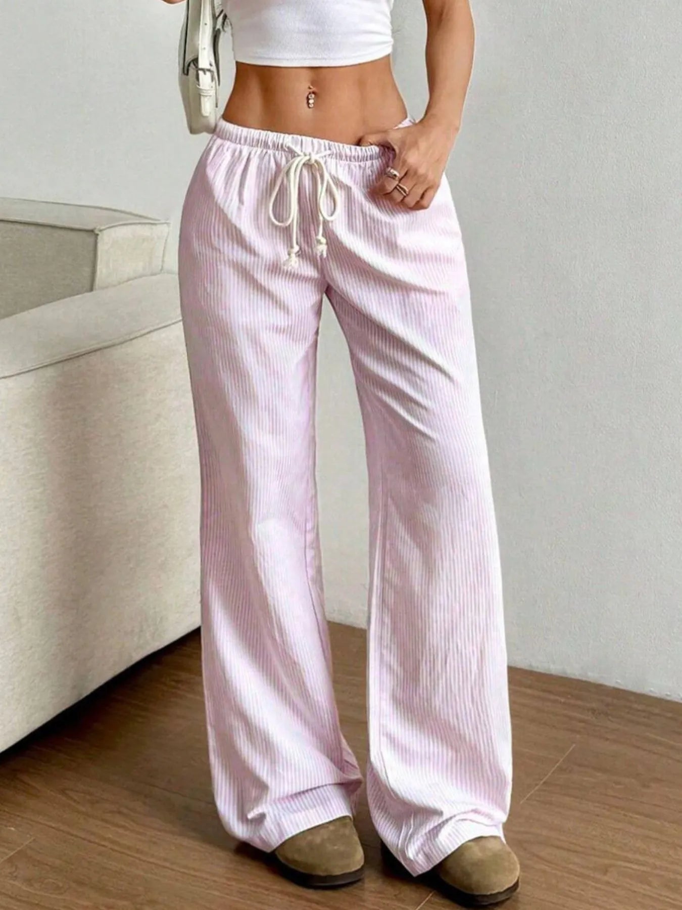 Drawstring Striped Wide Leg Pants Light Pink 5fabea71-04ce-4335-9365-6dcd1828f632-Max-Origin