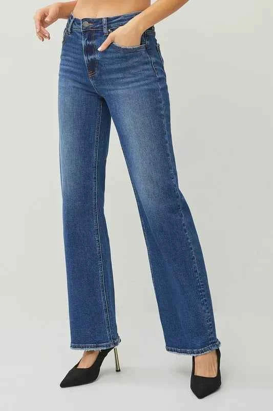 RISEN High Rise Straight Jeans 5fe106d8dcbc4033bbc0d78a7691e134-Max-Origin