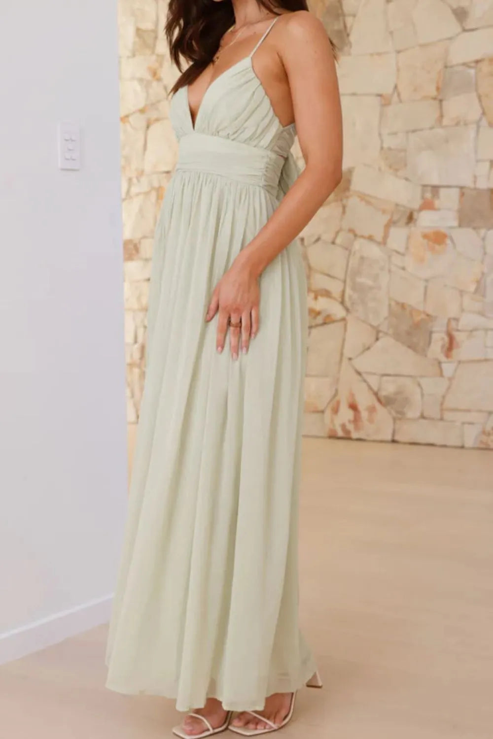 Ruched V-Neck Cami Dress 5ffdc2f3-3b68-40df-a90d-dca414004a09-Max-Origin