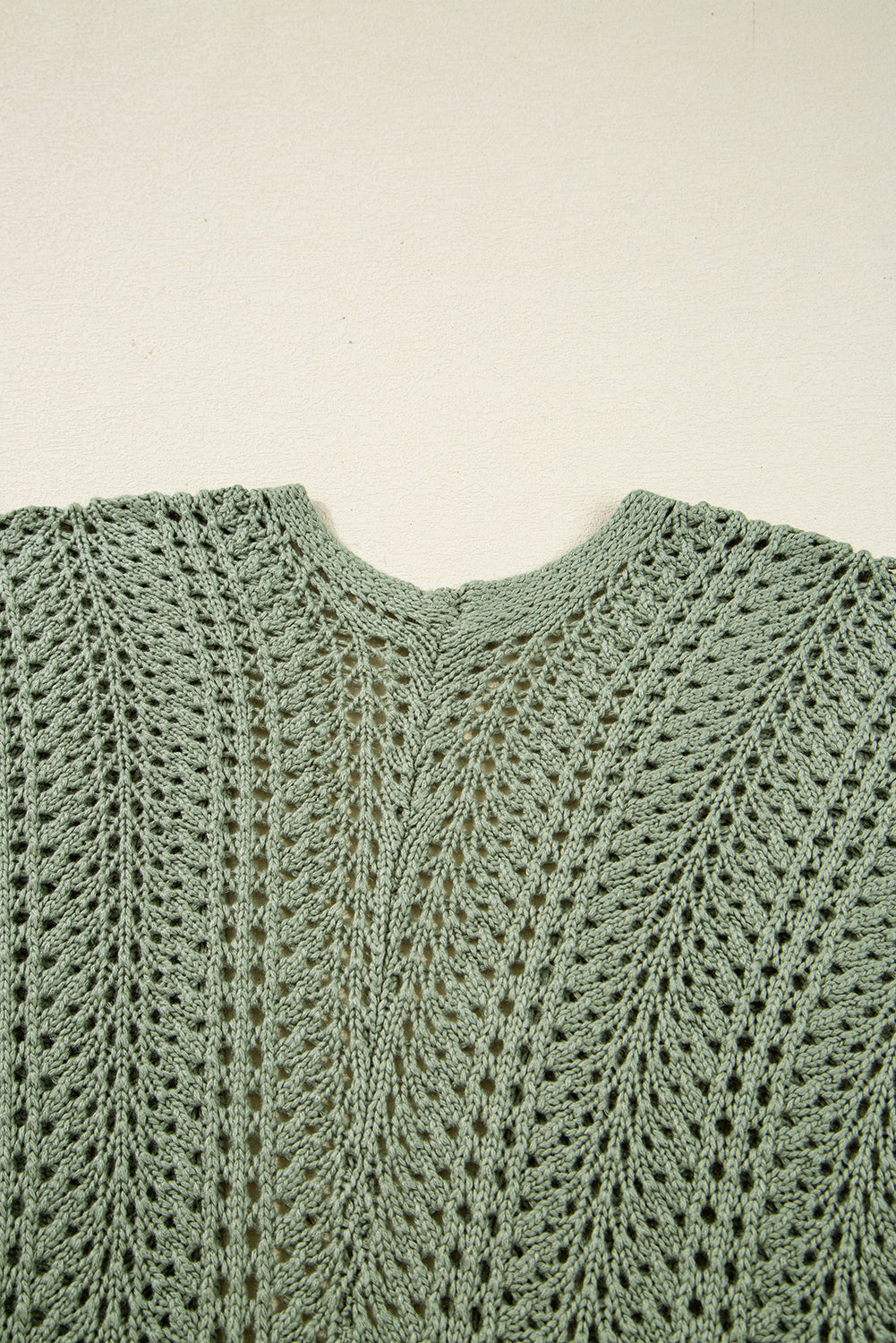 Green Bay Scalloped Edge Eyelet Knit Batwing Sleeve Cardigan 6001236216bf09b3