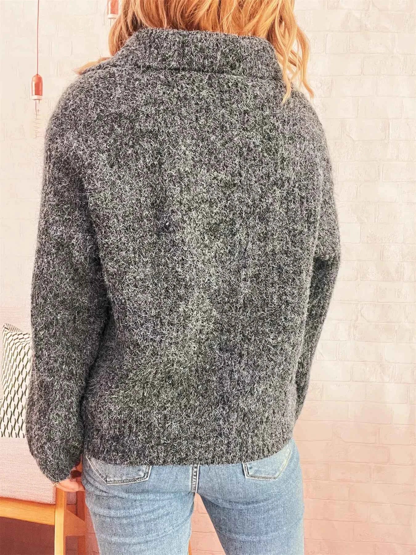 Lace Up Long Sleeve Sweater 6033e30c98e34e939737396971df2684-Max-Origin