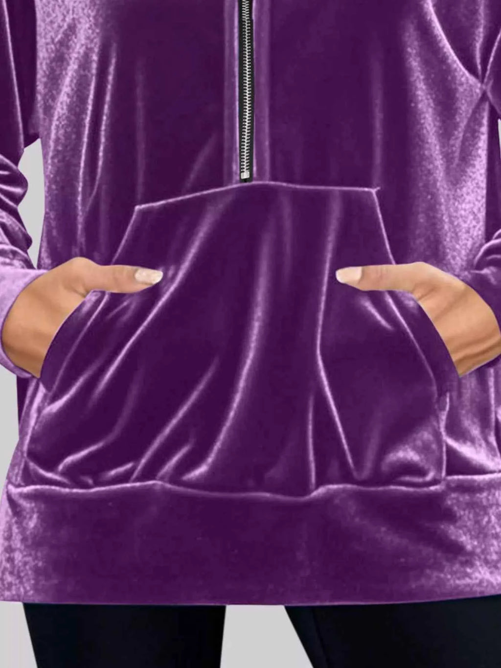 Full Size Half Zip Kangaroo Pocket Hoodie Plus Size 607bd782-6818-4a22-abfa-089b290e4dec-Max-Origin