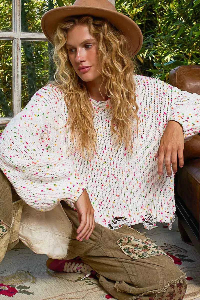 POL Round Neck Fringed Hem Sweater 60aea91a-8e79-4c03-b612-609e5b3b54c4-Max-Origin