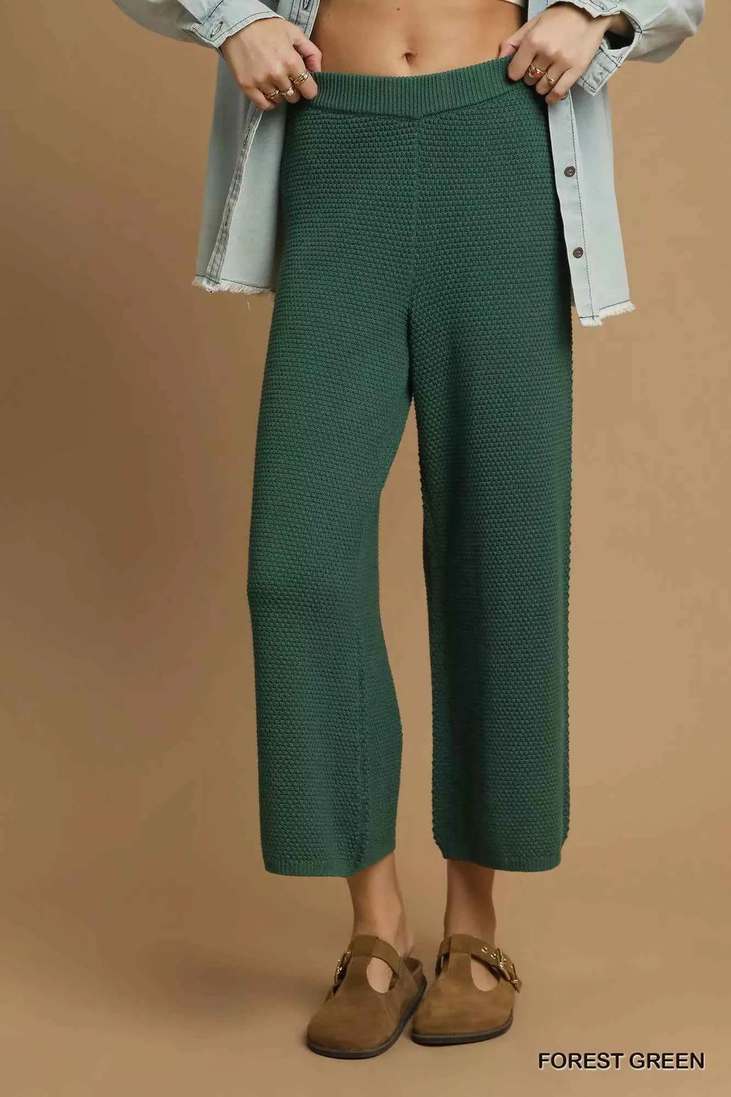 Umgee Textured Knit Wide Leg Pants 60fa8011-7f9f-45ba-880b-b6fd86a61781-Max-Origin