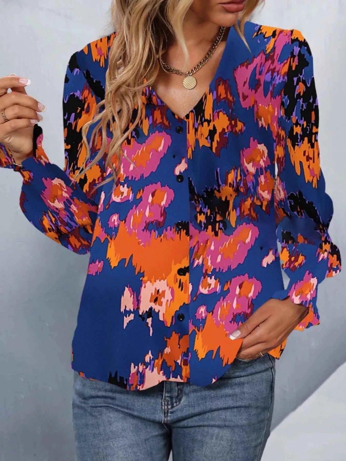 Printed Button Up Long Sleeve Shirt 611eae44-831b-4ffb-9dcd-2d03cf4f3c28-Max-Origin