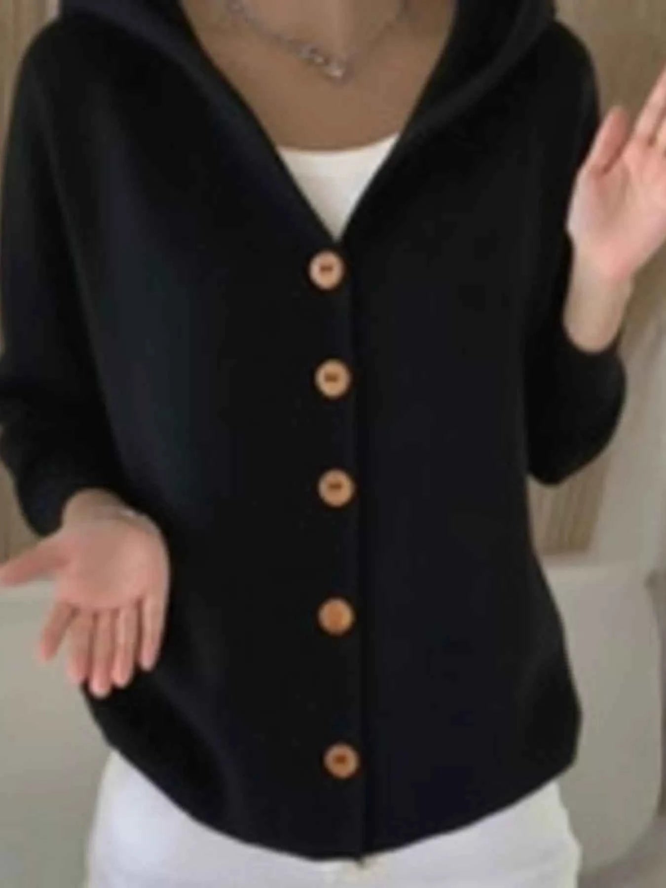 Full Size Hooded Button-Front Soft Knit Cardigan Plus Size 618cca108f75444d866987e9c74e645b-Max-Origin