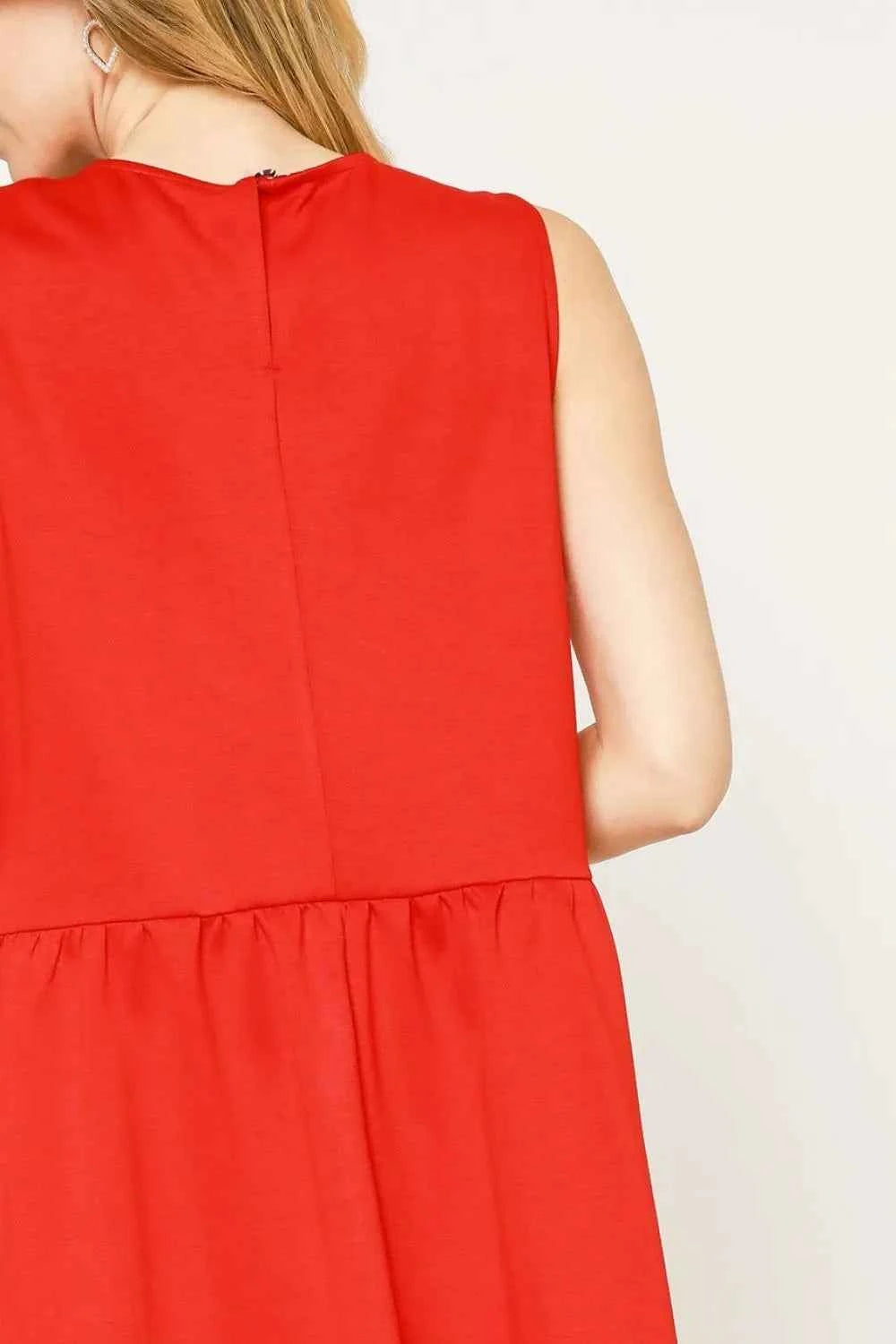 Umgee Round Neck Sleeveless Tank Dress with Pockets 6197904a-31cc-4514-8bb0-db07af772b9a-Max-Origin