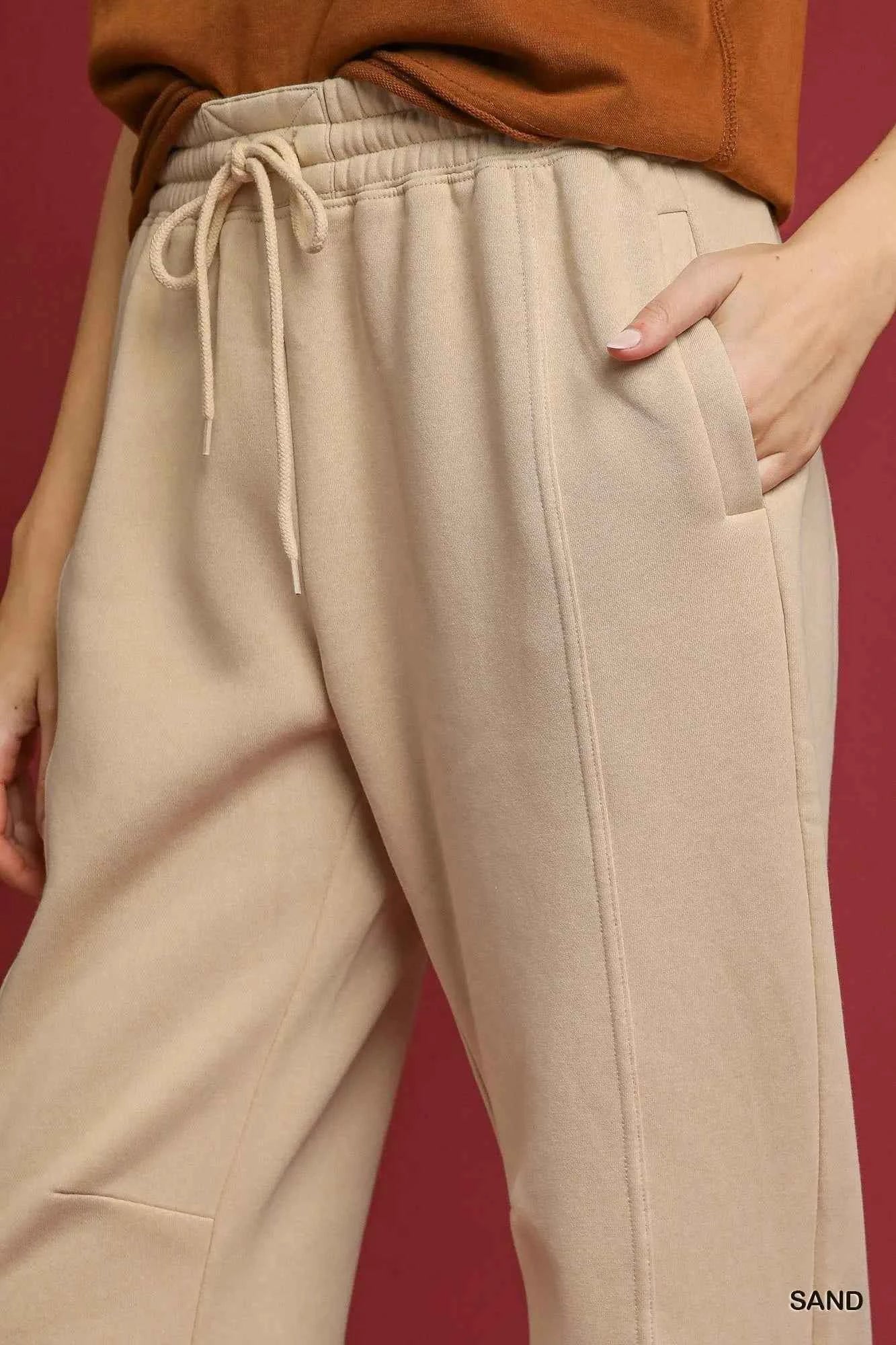 Umgee Fleece Jogger Pants with Drawstring 619fa0ee-496e-474e-b465-23378a0ce3ed-Max-Origin