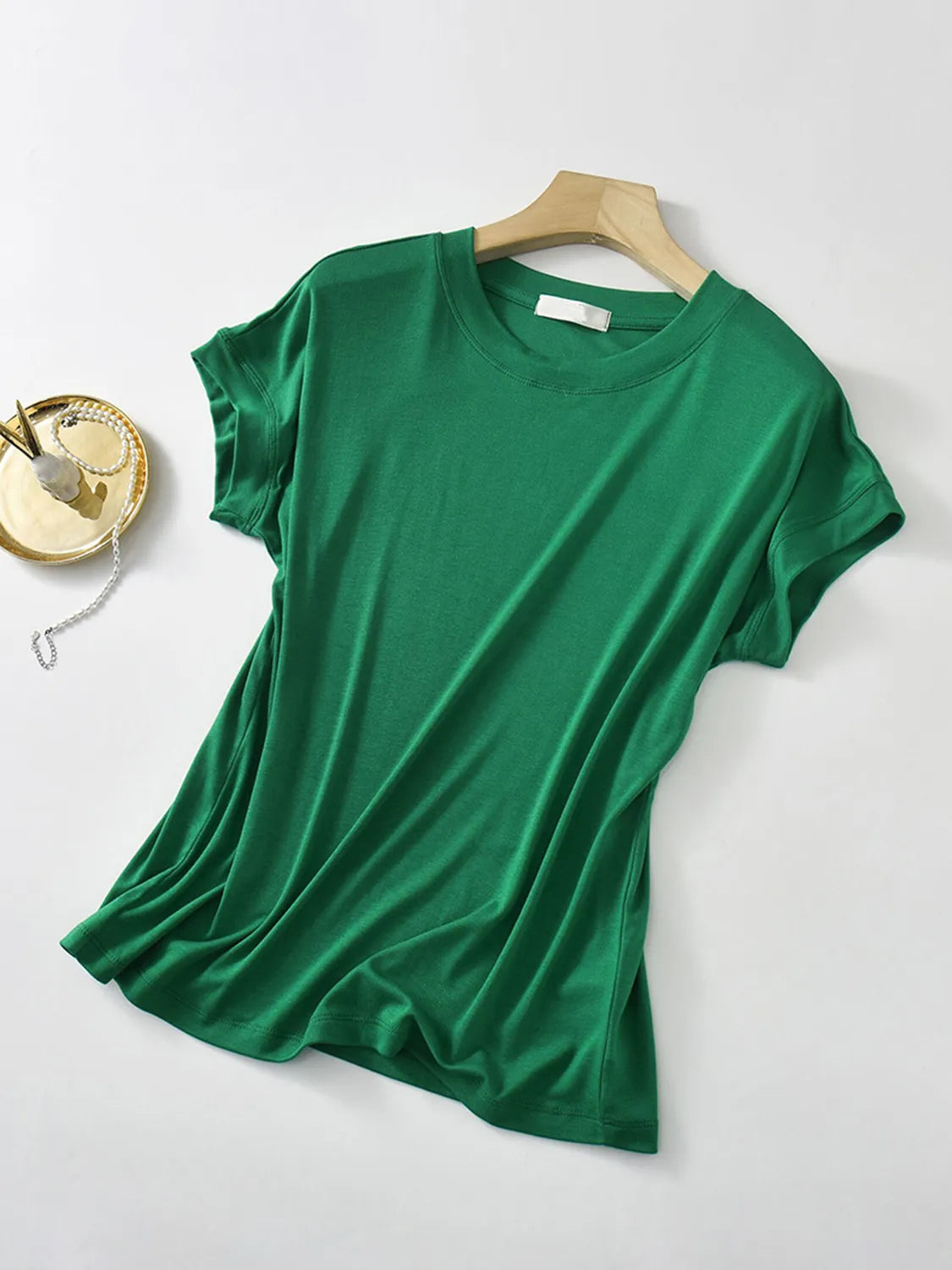 Round Neck Short Sleeve T-Shirt 61a11077-f946-437a-89f1-e0f78040f3b0-Max-Origin