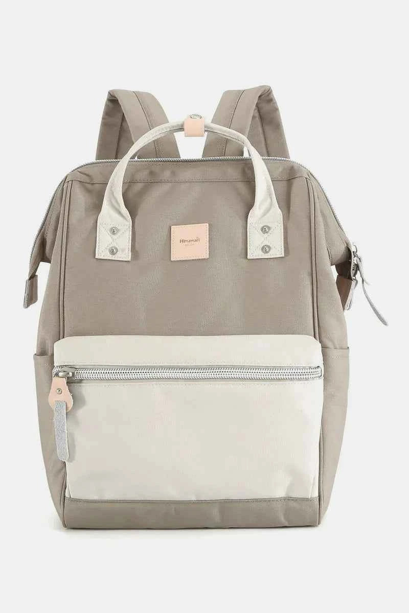 Himawari Water Resistant Canvas Backpack Bag with Side Pockets Khaki Cream One Size 626ce4f7-1d83-4aa7-965f-9ecfd42b9340-Max