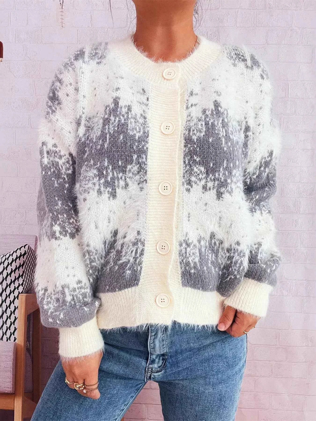 Ribbed Hem Button Up Cardigan 62db089df2f9441ba8aa194ebeb8cbe0-Max-Origin