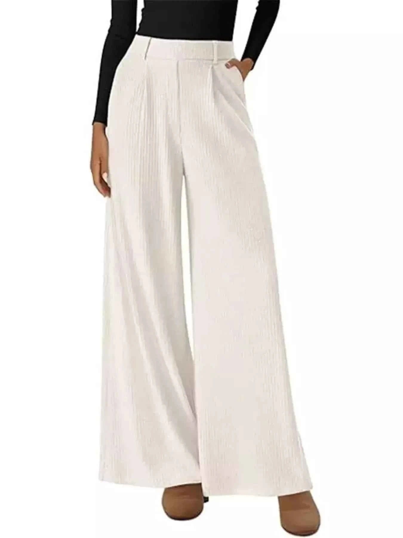 Wide-Leg Pants Ivory 62f20d68bf9947119f1bd52ead7cacba-Max-Origin