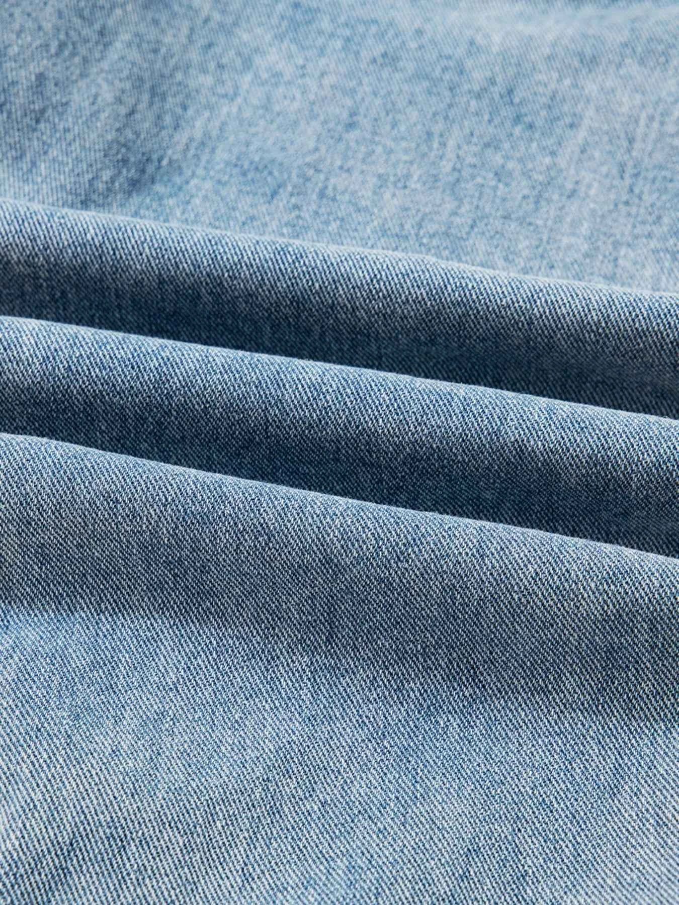 Patched Pockets Side Tie Denim Jacket 63b49936cbdb4db89e2e3312e1904155-Max-Origin