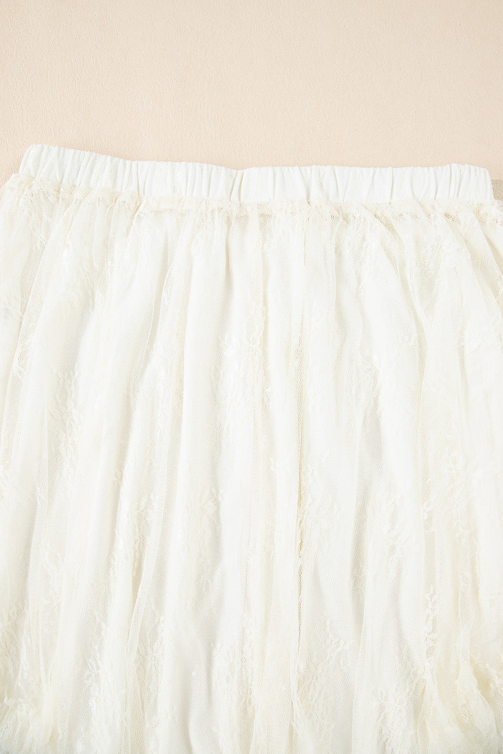 Apricot Lace Cascading Tiered High Waist Maxi Skirt 63d4a153e40fa3fe