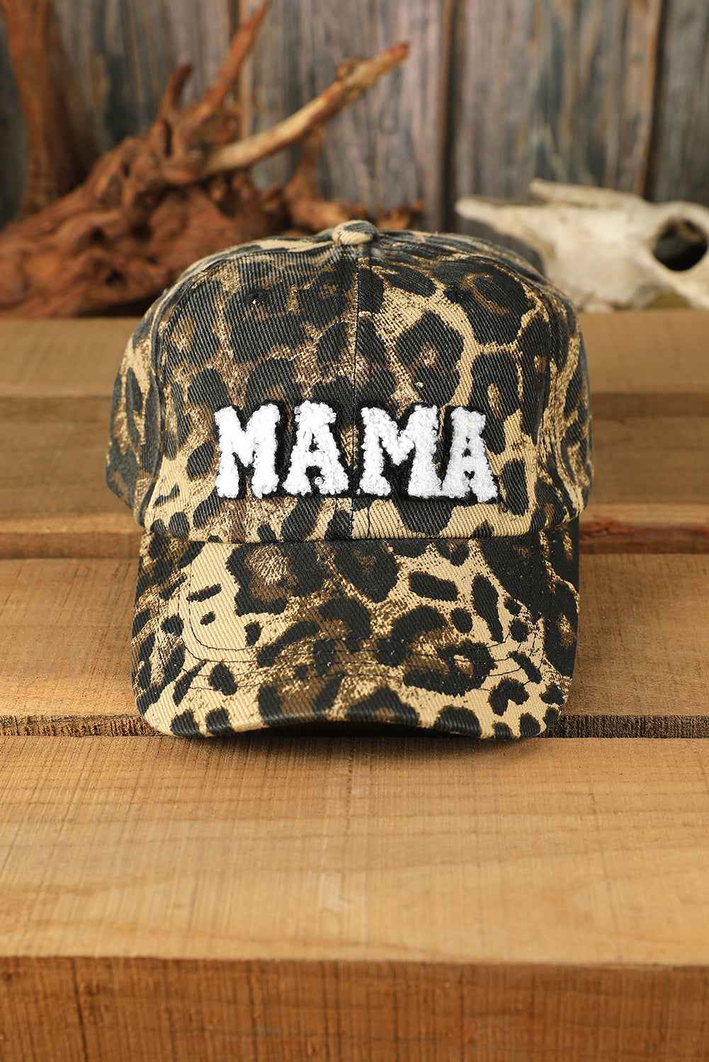 Leopard MAMA Letter Embroidered Baseball Cap Leopard ONE SIZE 100%Cotton 63daa0dbeefa6abf