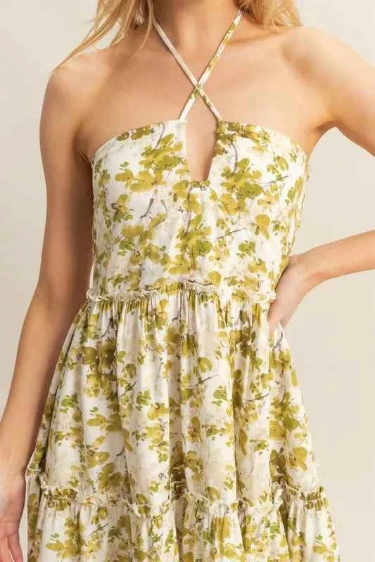 HYFVE Floral Print Halter Neck Tiered Mini Dress 63ded077-bb3a-4645-94e4-70111f587101-Max-Origin