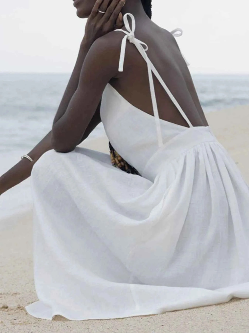 V-Neck Tie Shoulder Maxi Dress 6400ec15-3832-4fe9-b01b-05b0fccfd79d-Max-Origin