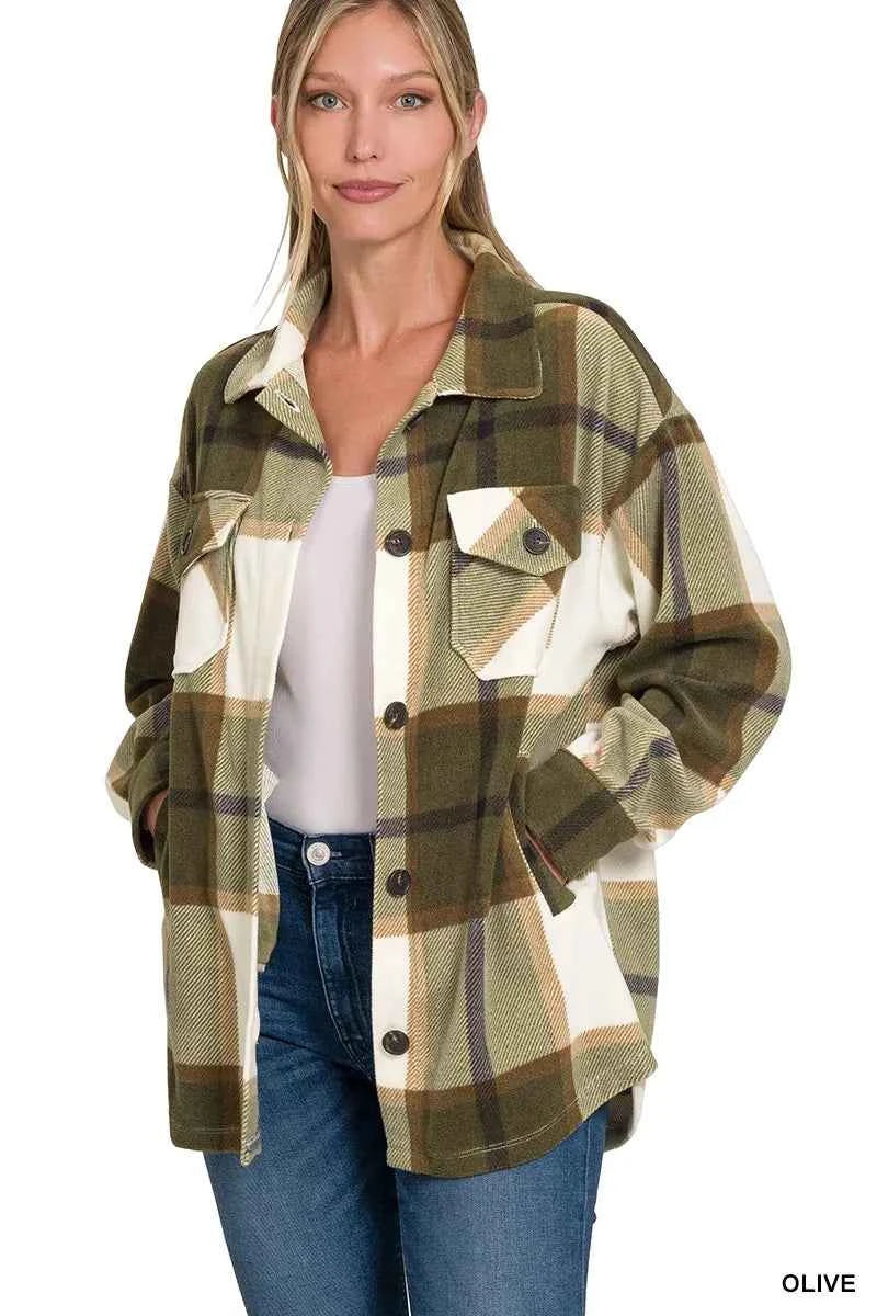 Zenana Oversized Plaid Fleece Shacket 640657d2a266450796dbf0c2cdafa07b-Max-Origin
