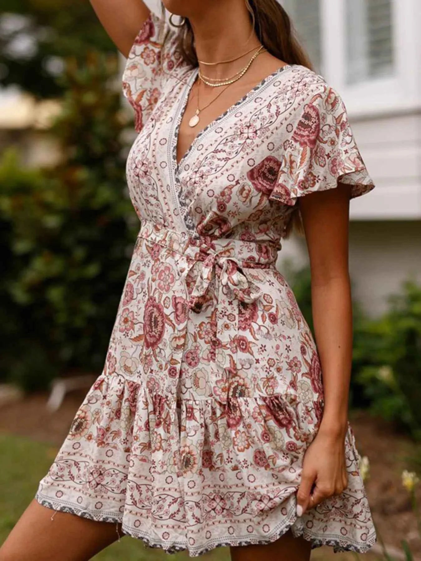 Surplice Flutter Sleeve Mini Dress 645045ee93804cb7982fee6d8eabf0f0-Max-Origin