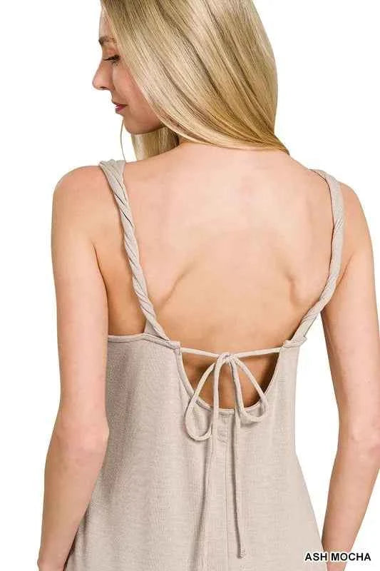 Zenana French Terry Twisted Strap Midi Dress 646ab0845ad048849af79154f81f42f0-Max-Origin