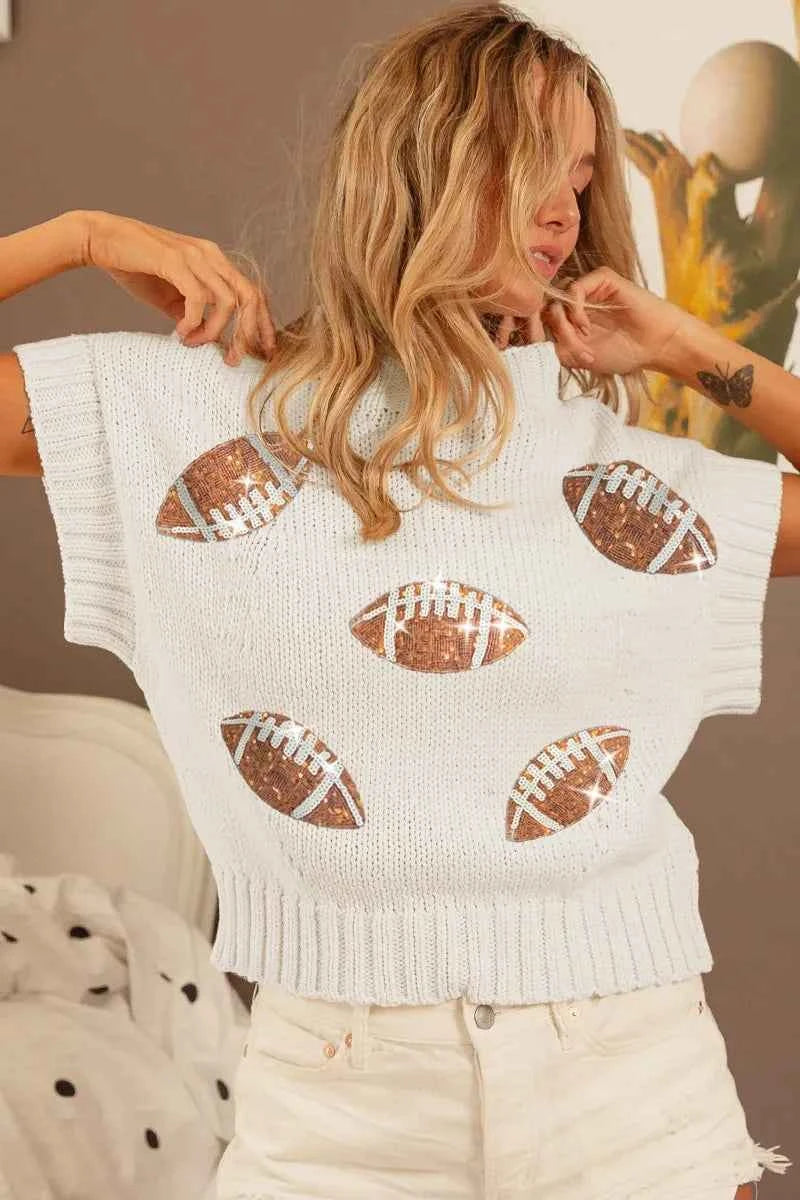 BiBi Gameday Sequin Football Patches Rib Banded Sweater 646ff55575594d6e998c0cddc7ccdd27-Max-Origin