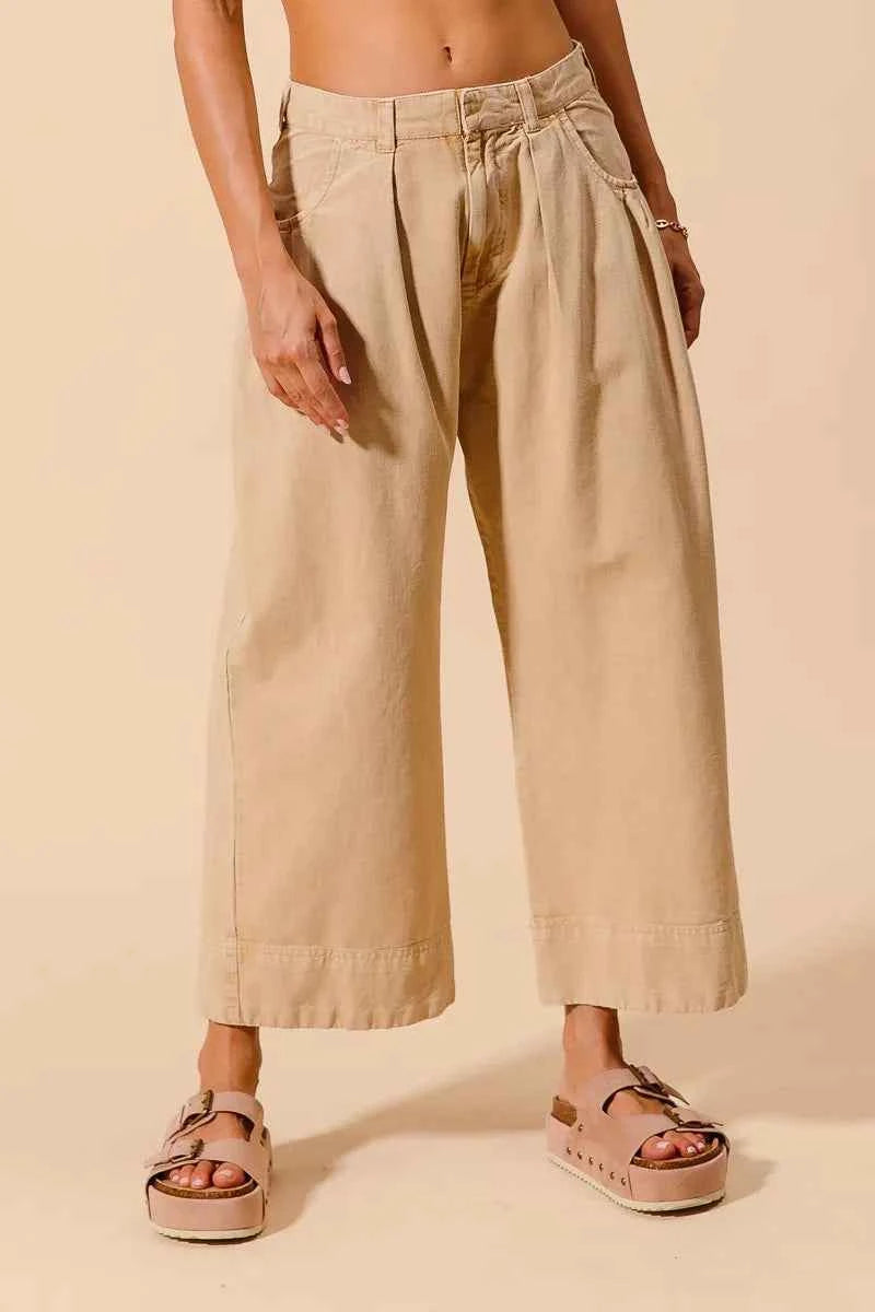 SO ME Mid Rise Wide Leg Chino Pants With Pockets OATMEAL 64cf1074d9f048afbfb1a9596dd6de90-Max-Origin