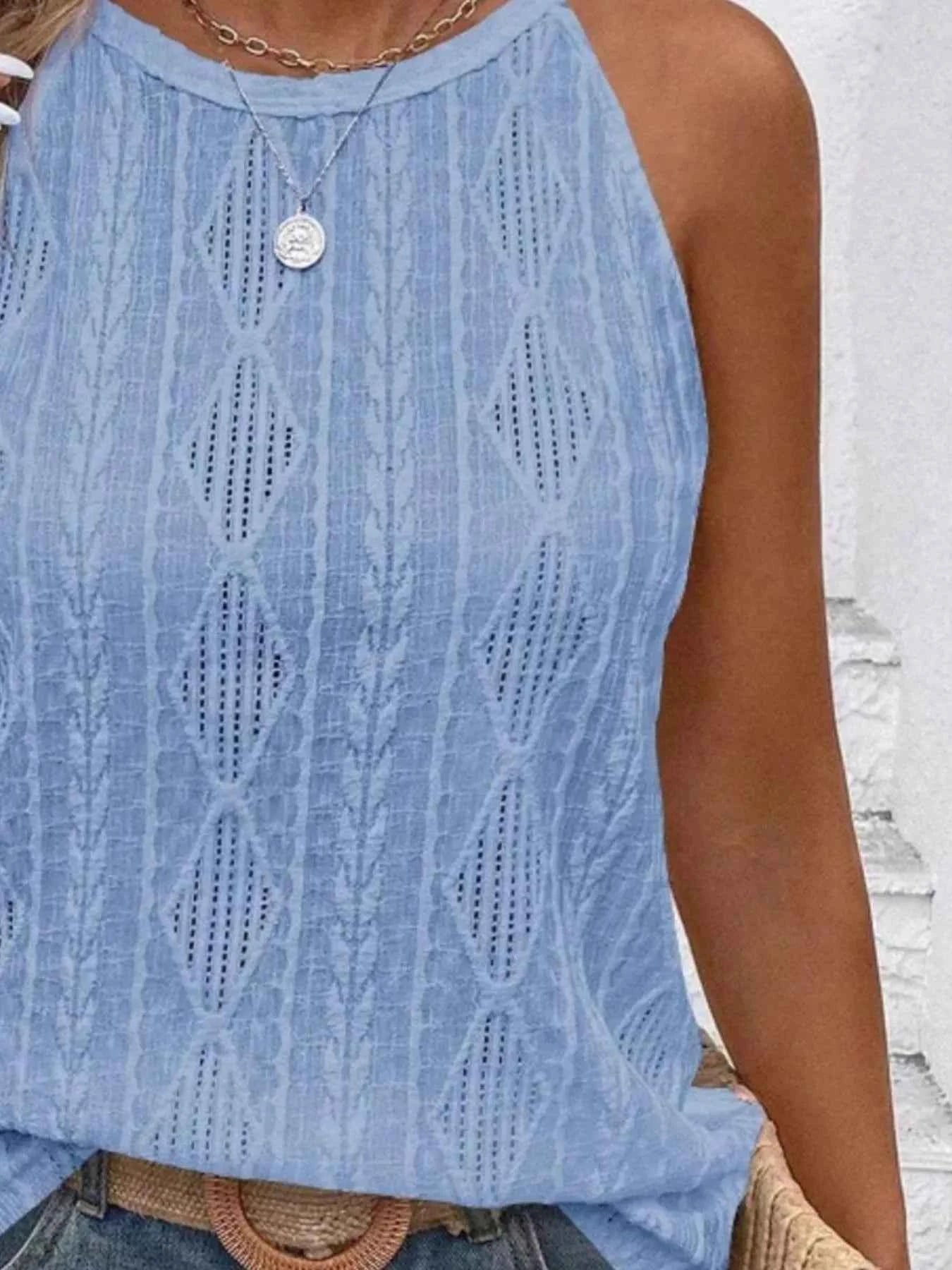 Textured Round Neck Tank 650bba46-641d-4abf-942a-a88a61b82cd0-Max-Origin