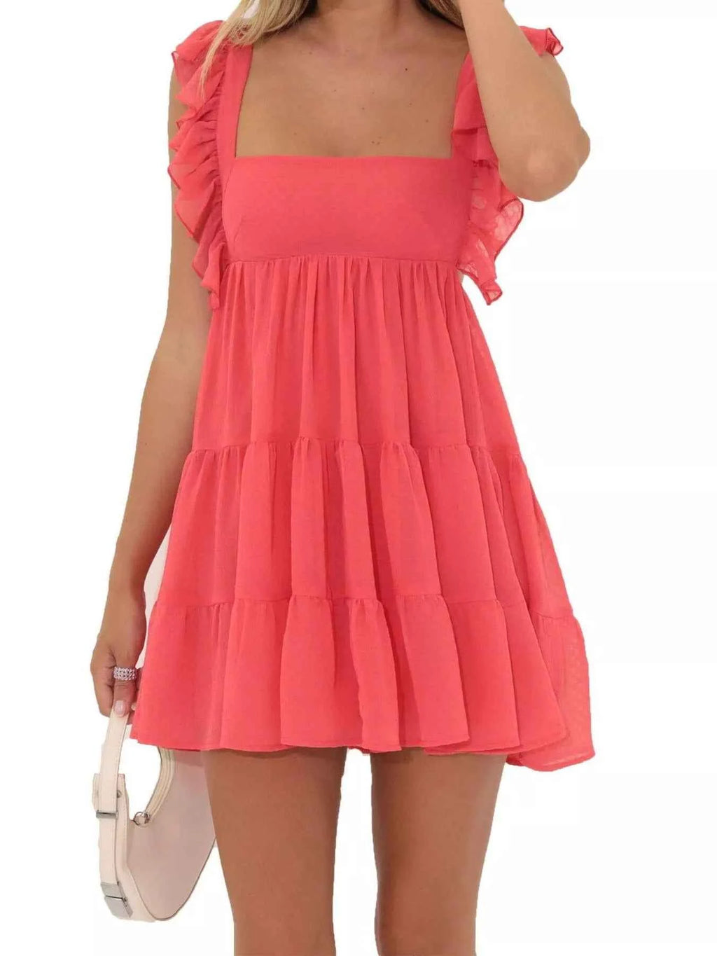 Ruffled Square Neck Tiered Dress 65225bc6-2c37-4efa-a911-10b60de70992-Max-Origin