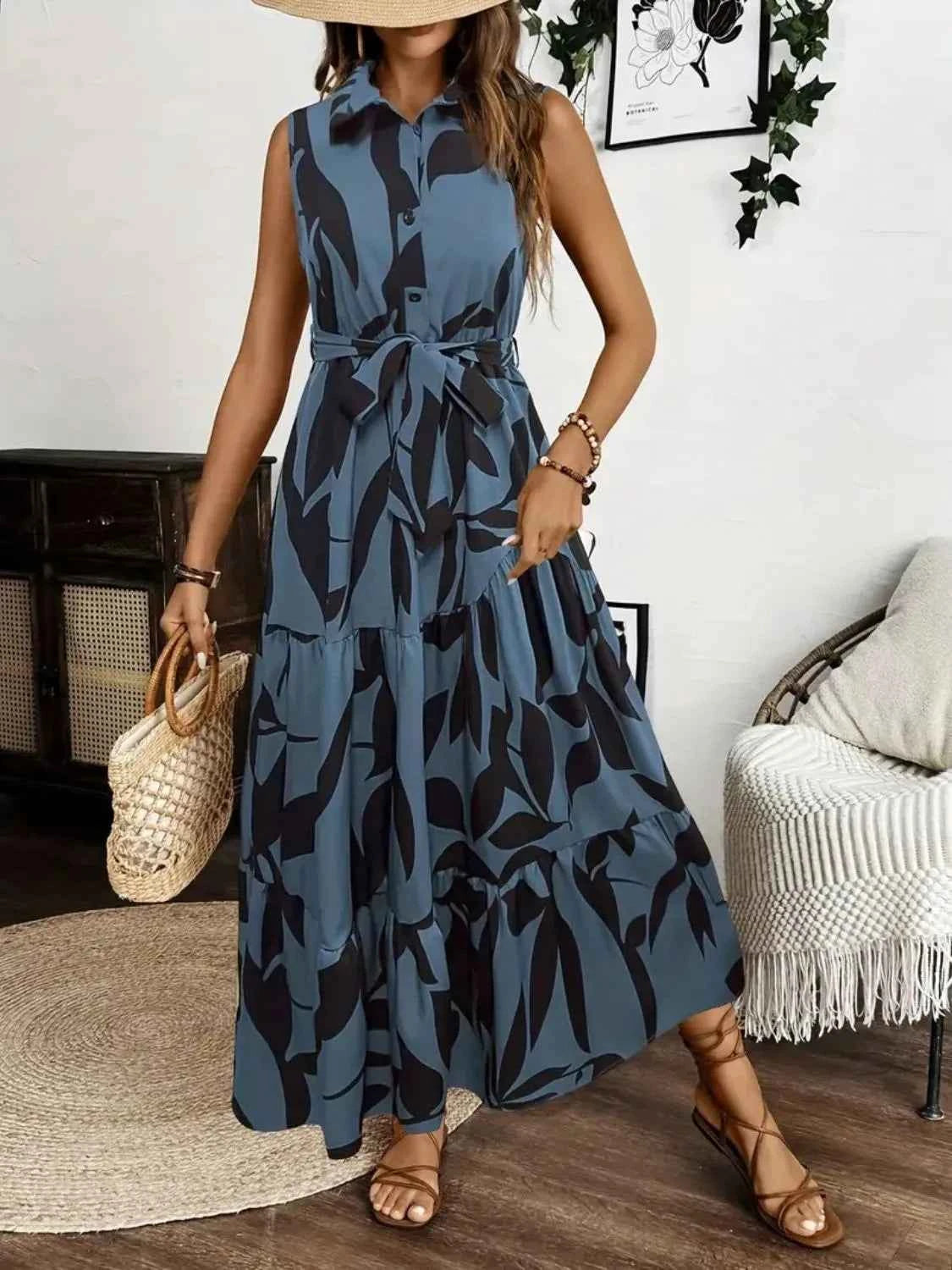 Printed Tie Waist Sleeveless Maxi Dress 65493dba-c2eb-4322-857c-7ebeed749132-Max-Origin