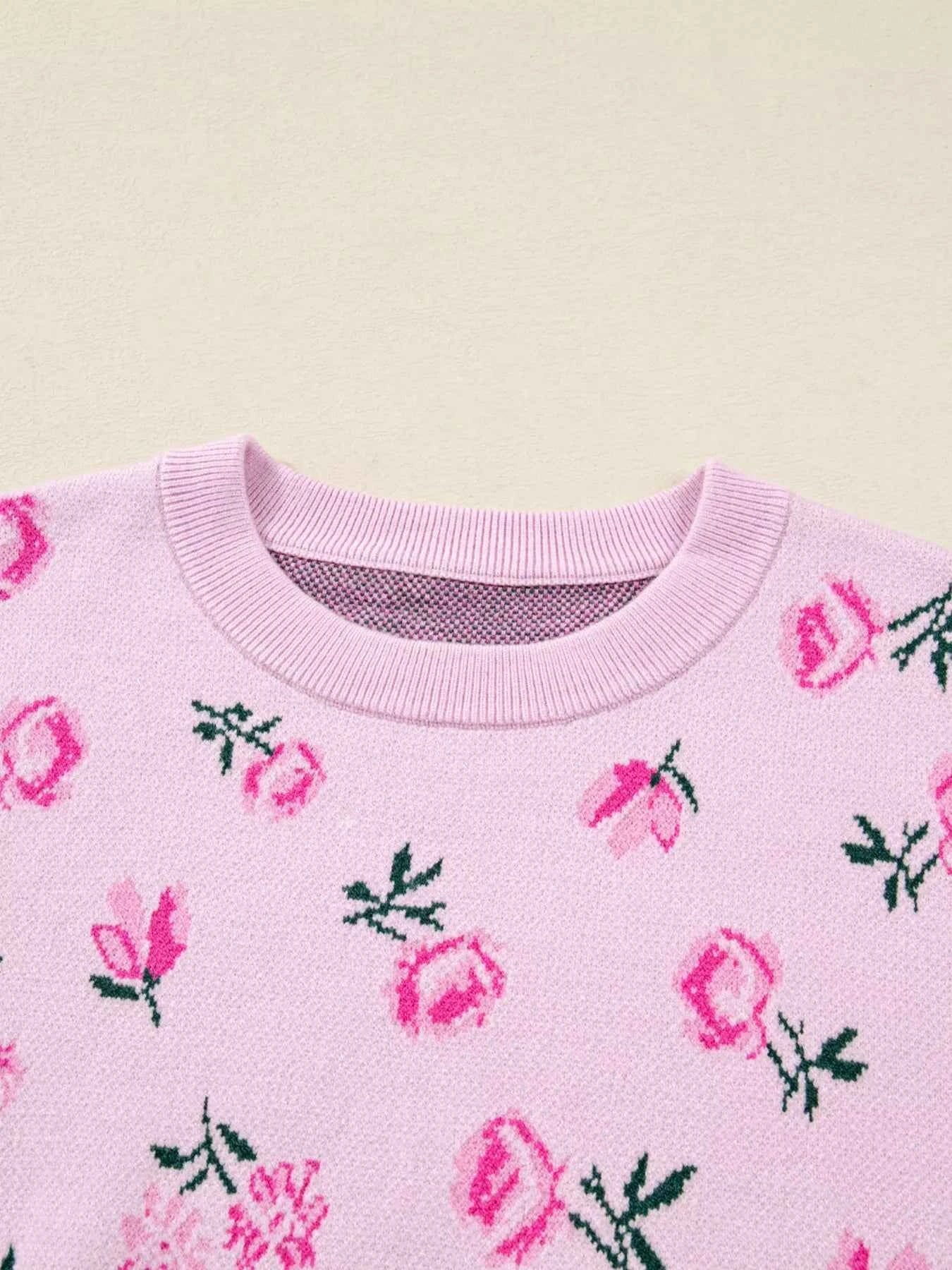 Floral Drop Shoulder Cropped Sweater 6549ddc3c51042868666eb54205d15c6-Max-Origin