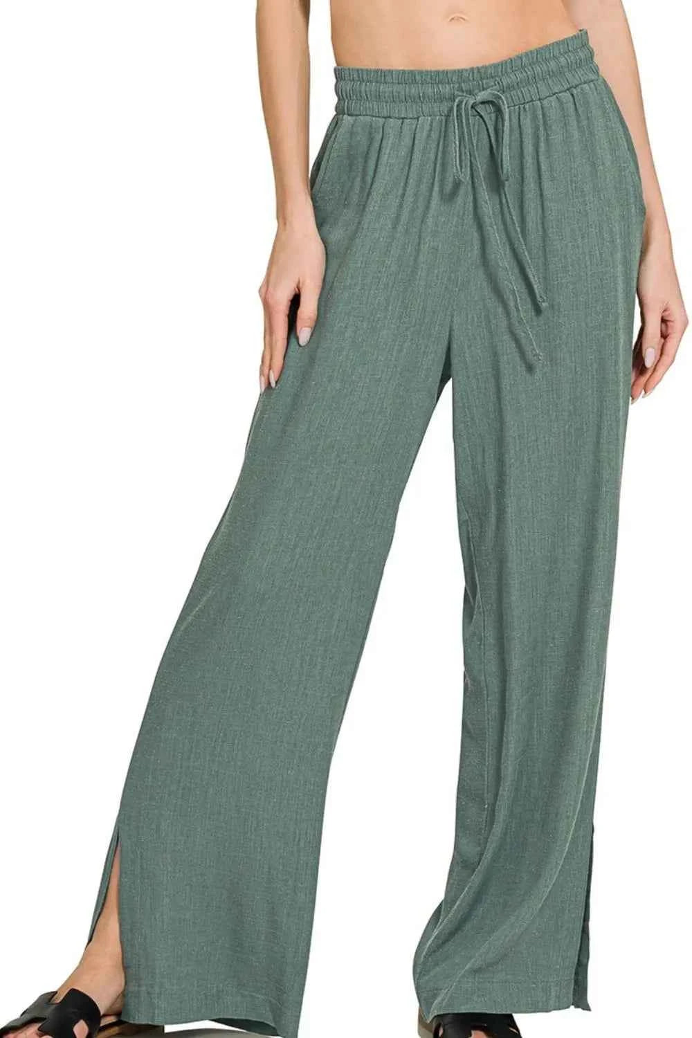 Zenana Linen Drawstring Pants ASH JADE 65de227c-2fd4-42ed-935f-1c2802dc8c1a-Max-Origin