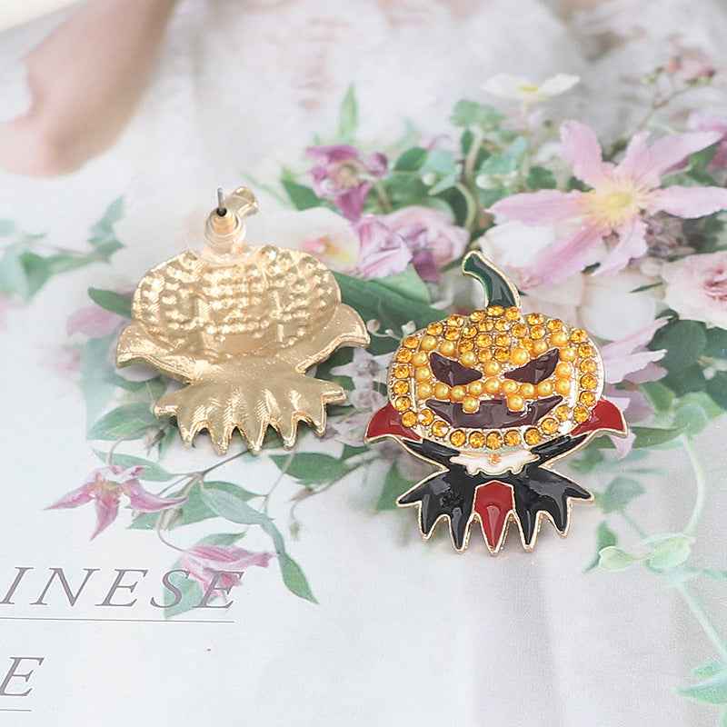 Demon Pumpkin Rhinestone Alloy Earrings 65fc73041f2b4ceeaa79f4a47793346c-Max