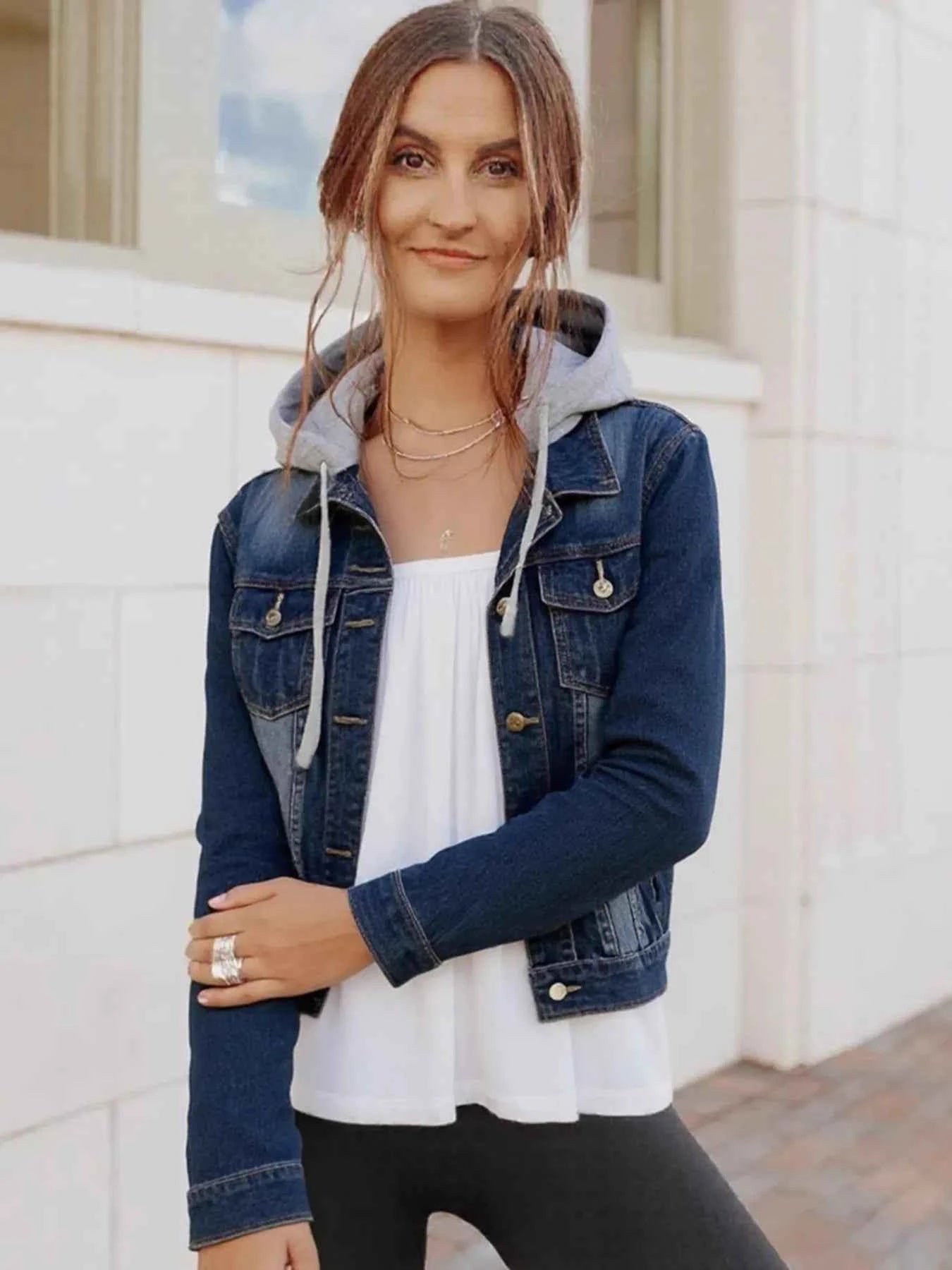 Full Size Button Up Drawstring Hooded Denim Jacket Plus Size 6621e884972a4d12b3db0704aee0a558-Max-Origin