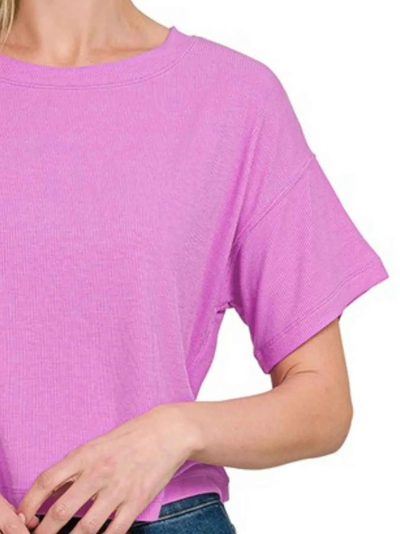 Zenana Ribbed Round-Neck Crop T-Shirt 6691dfd8-3b8c-4ab2-873b-8a1c84f68e24-Max-Origin