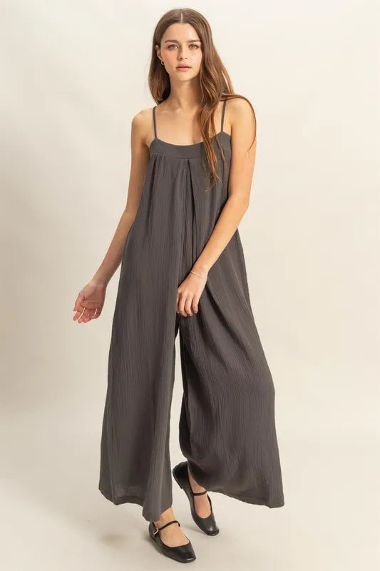HYFVE Double Gauze Super Flowy Cami Jumpsuit CHARCOAL 66d1ec256eec4482852775b2e8d9ec32-Max-Origin