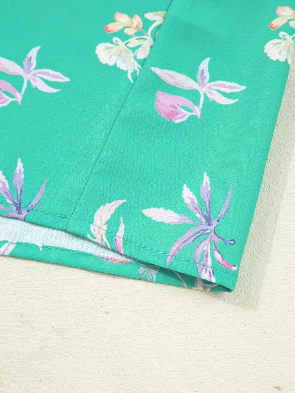 Floral Lantern Sleeve Button Front Shirt 66e7fc7aa6c04af083dbdf9b5a8b6682-Max-Origin